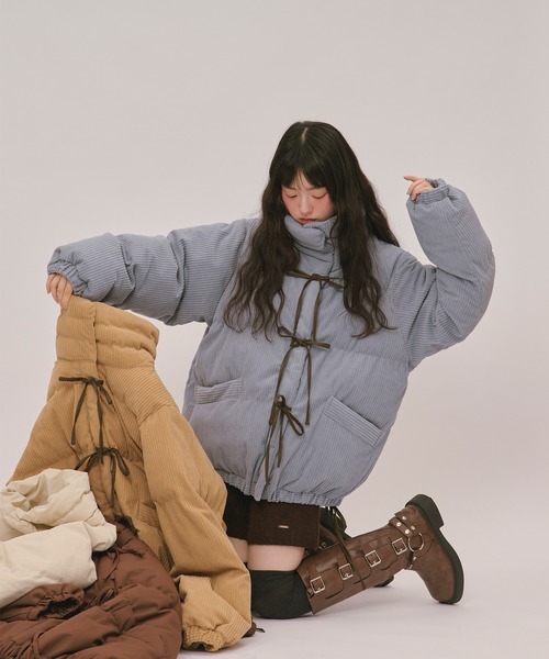 loin nuit ブルゾン アウター ribbon padding blouson / リボン