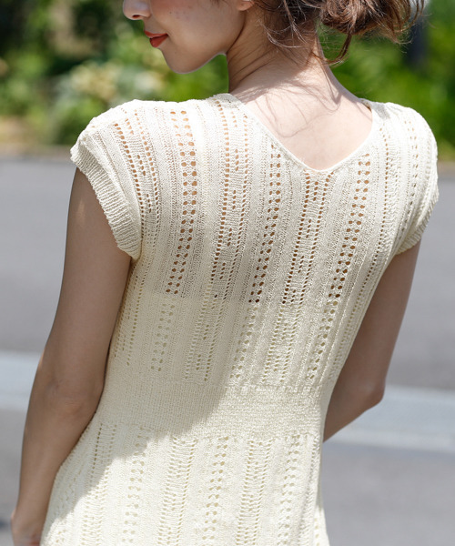 O❗️美品❣️verybrain かぎ針編みワンピース SUGAR BISKET ワンピース 透かし編みワンピース : ZOZOTOWN Yahoo!店