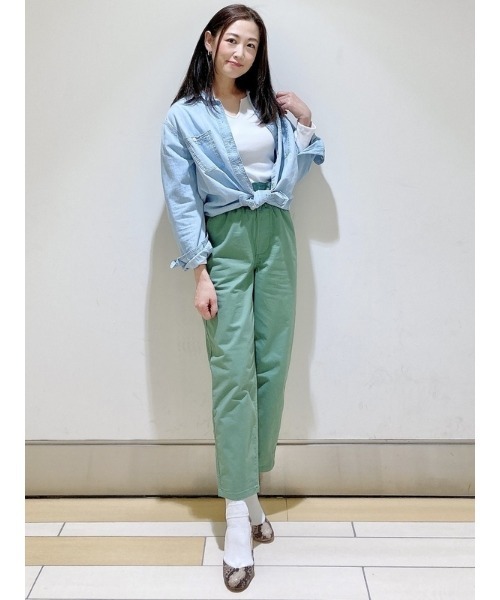 GAP ブラウス シャツ シャンブレー デニム ビッグシャツ