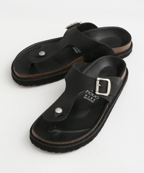 ナノ・ユニバース 別注　ホーボー　hobo スリッポン サンダル hobo サンダル hobo/別注 THONG SANDALS NUBUCK メンズ