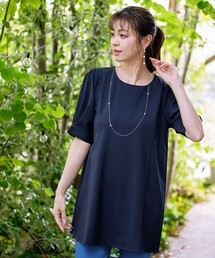 ブラウス シャツ パフスリーブチュニックブラウス レディース Tiaclasse ブラウス シャツ 「洗える」パフスリーブチュニック