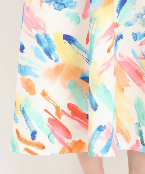 2025 美人百科掲載ストロベリーフィールズ　カラーアートスカート　サイズ2 2025 美人百科掲載ストロベリーフィールズ カラーアートスカート