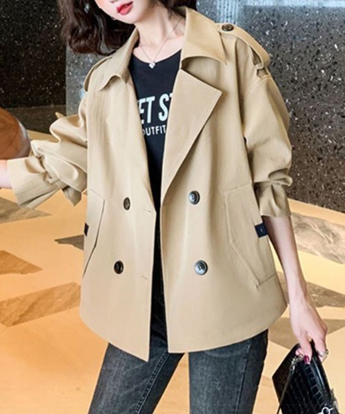 a lot of love トレンチコート コート ショート丈トレンチコート