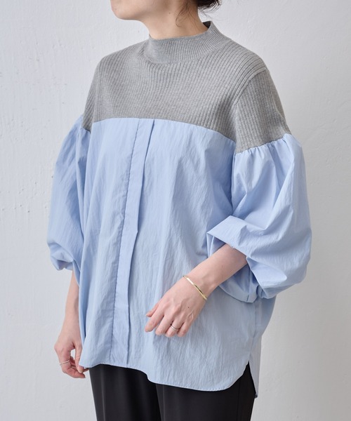 BEARDSLEY(ビアズリー) リブニットコンビシャツ ビアズリー リブニット