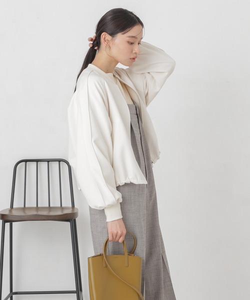 COMME CA ISM ブルゾン アウター ふわ軽 ニュアンス ジップ