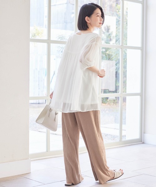 白　今季　ファビアナフィリッピ　シフォン　異素材　　チュニック ルック】「ファビアナ フィリッピ」2023年春夏コレクション - WWDJAPAN