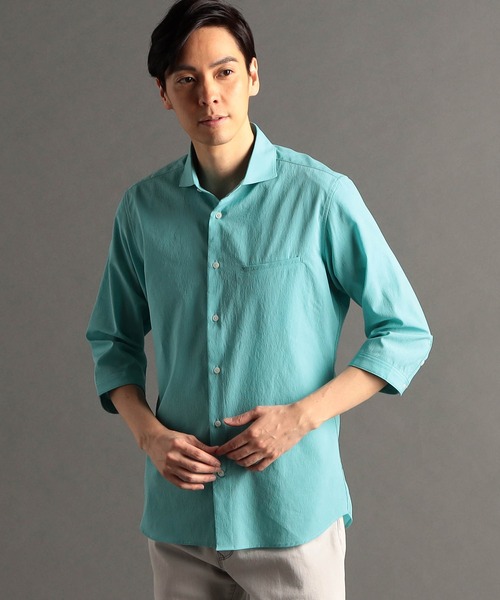 ムッシュニコル（MONSIEUR NICOLE）/カッタウェイカラー7分袖シャツ MONSIEUR NICOLE（ムッシュニコル） シャツ カッタウェイカラー7分袖