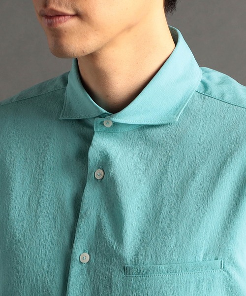 MONSIEUR NICOLE（ムッシュニコル） シャツ カッタウェイカラー7分袖