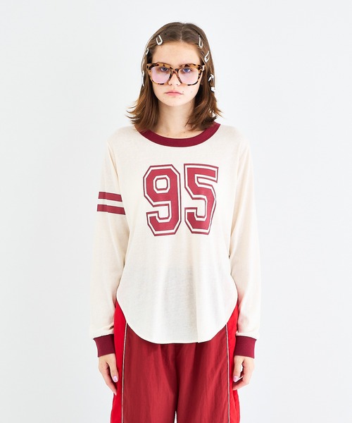 未使用　リンカブル　レディバグロングスリーブTシャツ（ホワイト） tシャツ No.95 リンガーロングスリーブTシャツ レディース : ZOZOTOWN