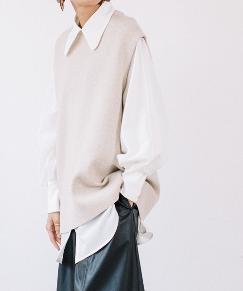 ニット セーター クルーネックノースリーブニット レディース Audrey and John Wad ニット セーター クルーネックノースリーブ