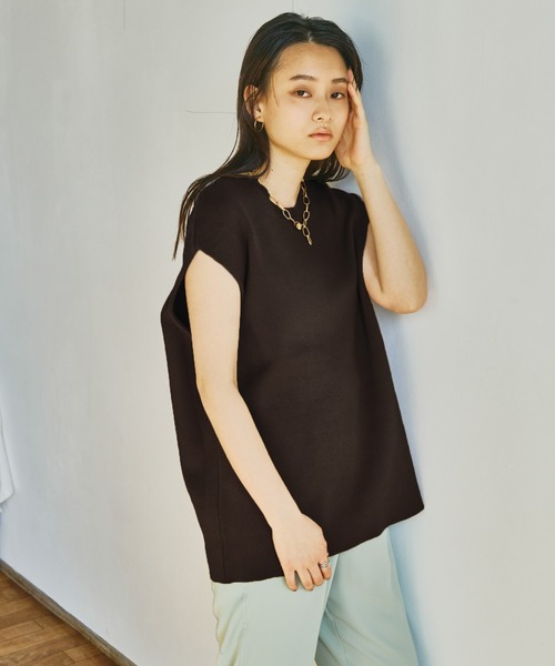 Audrey and John Wad ニット セーター クルーネックノースリーブ