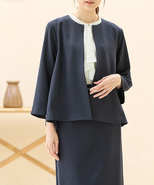 Honeys ジャケット ノーカラージャケット 「ストレッチ