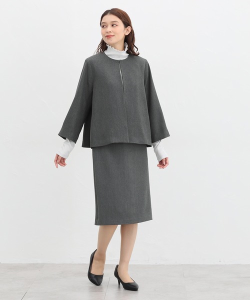 Honeys ジャケット ノーカラージャケット 「ストレッチ