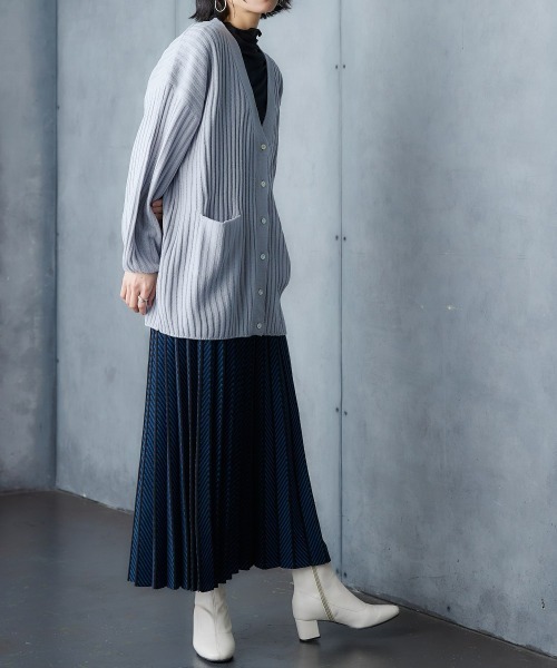 Soiunique（スワユニーク） スカート ヘリンボーン柄アコーディオン