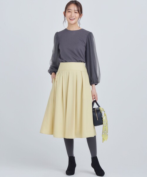 組曲（KUMIKYOKU） スカート タックフレアカラースカート : ZOZOTOWN