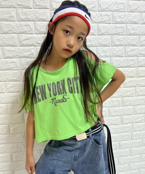 あきな☆！　女の子　子供服　夏服　半袖　Tシャツ　100サイズ　まとめ売り RiCO SUCRE 子供服 女の子 肩あき 半袖Tシャツ ロゴ刺繍
