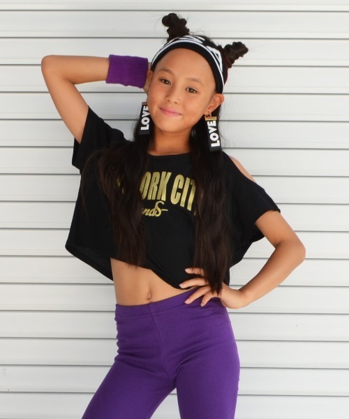 RandS tシャツ NEWYORK肩あきT キッズ 子供服 女の子 : ZOZOTOWN
