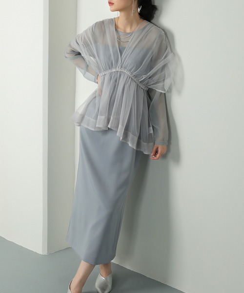 ケープカラー刺繍ワンピース / GRACE CONTINENTAL | GRACE