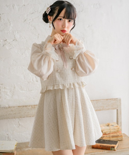 ROJITA（ロジータ） ワンピース レイヤードライクツイードワンピース