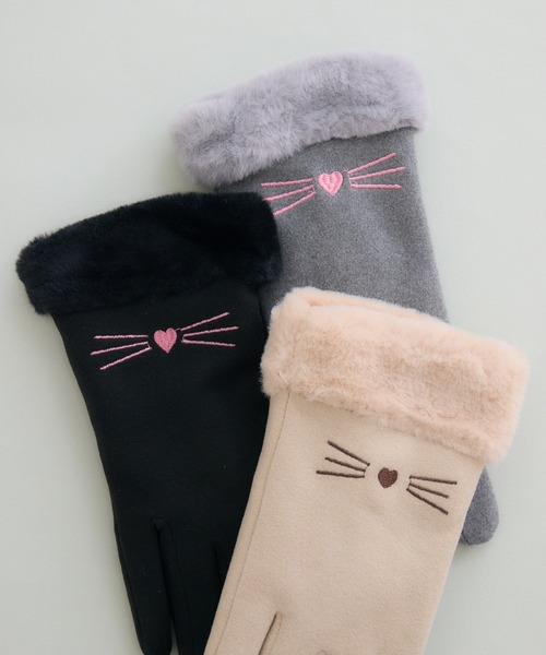 Paradise Picnic（パラダイスピクニック） 手袋 「スマホ対応」ネコ