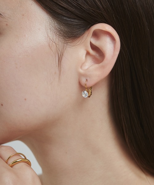 ciite' ピアス 「 金属アレルギー対応 」 カラービジューピアス