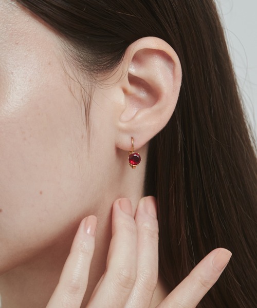 ciite' ピアス 「 金属アレルギー対応 」 カラービジューピアス
