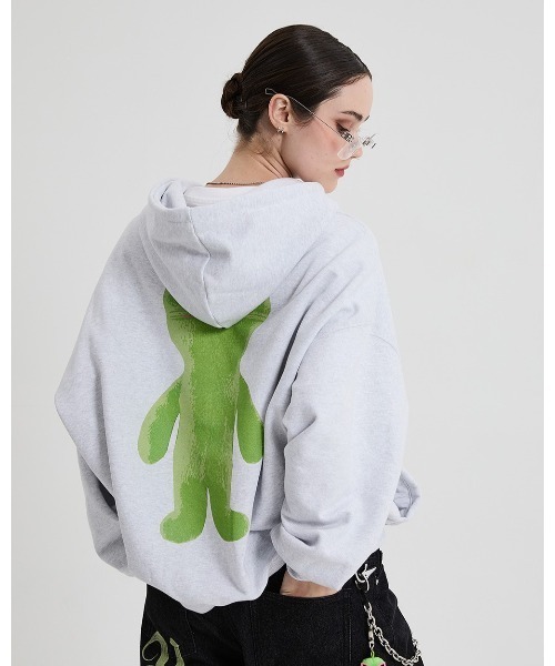 HOODHOOD ♥ Alien padded washed hooded jumper/追跡付 HOODHOOD】Alien Padded Washing Hood Jumper 3色