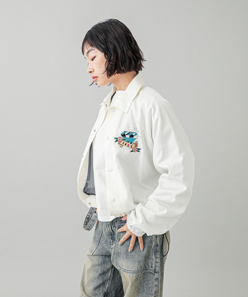 X-girl（エックスガール） ブルゾン ジャンバー TATTOO COACH JACKET