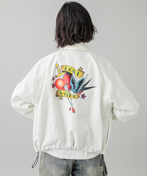 X-girl（エックスガール） ブルゾン ジャンバー TATTOO COACH JACKET