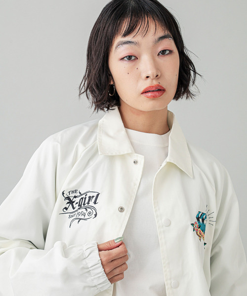 X-girl（エックスガール） ブルゾン ジャンバー TATTOO COACH JACKET