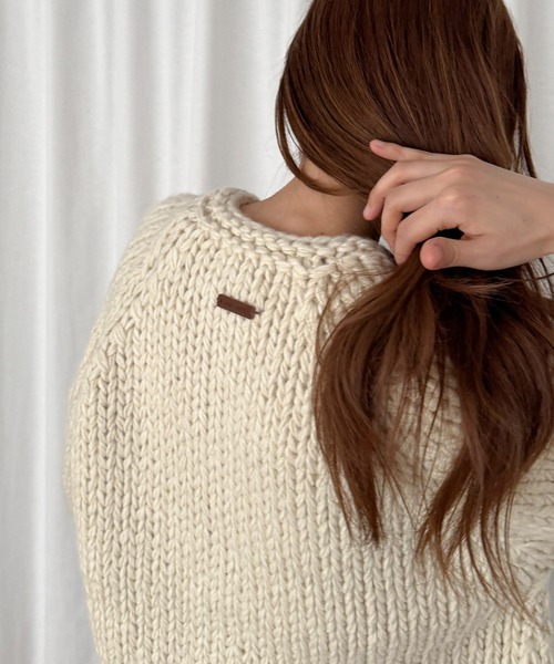 canaljean キャナルジーン エルマール　ウール混ローゲージカーディガン CANAL JEAN（キャナルジーン） カーディガン El mar ウール混