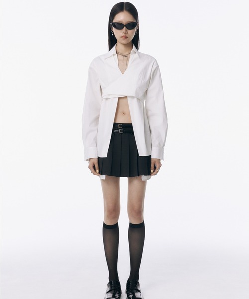 JOSE MOON DOUBLEWAIST PLEATS スカート DOUBLEWAIST PLEATS MINISKIRT(36 GREY): BOTTOMSjosemoon