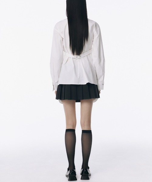 JOSE MOON DOUBLEWAIST PLEATS スカート JOSE MOON スカート DOUBLEWAIST PLEATS MINISKIRT/ダブル