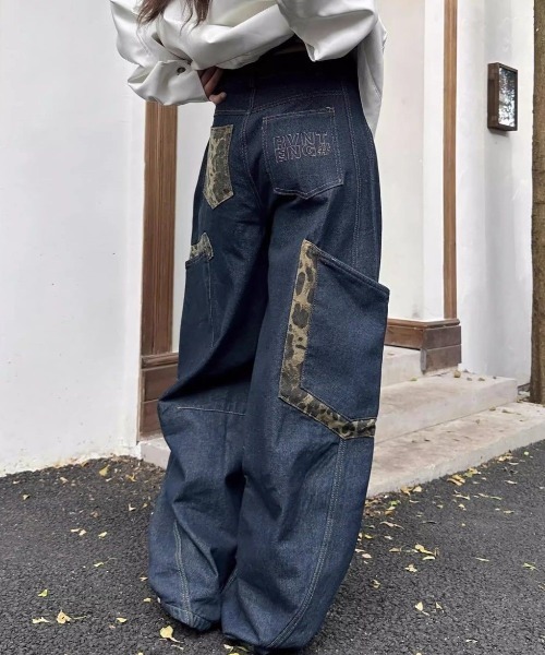 SHEENA（シーナ） ワイドパンツ ジーンズ デニム デニムパンツ