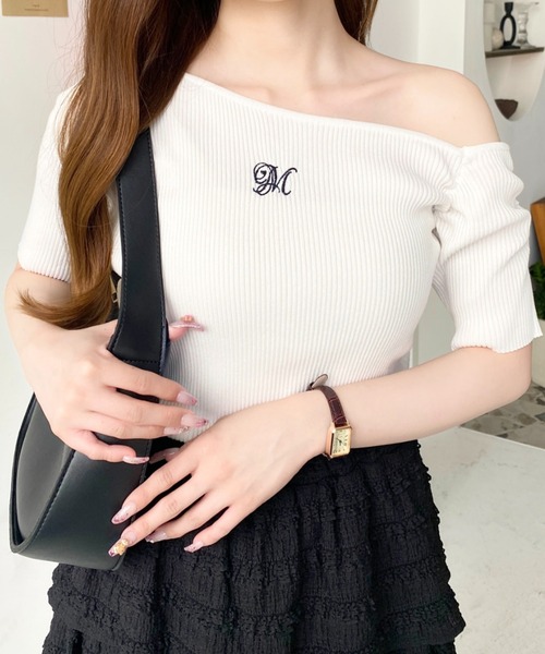 美品✨ドゥロワー ニット 半袖 カットソー 冬服 プルオーバー カシミヤ リブ TOMORROWLAND collection ニット セーター カシミヤシルクリブ クルー