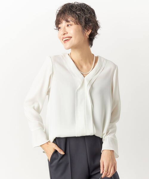 ブラウス シャツ ジョーゼットVネックブラウス レディース | NOLLEY'S Sophi | 10