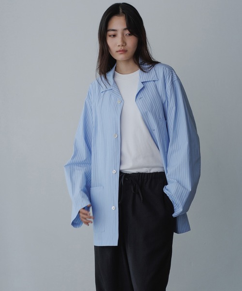 まつ子。様アダムエロペ　水色 ノーカラージャケット バルーンスリーブ まつ子。様アダムエロペ 水色 ノーカラージャケット バルーン