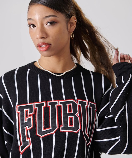 FUBU（フブ） セーター ニット FUBU-Stripe Knit Pullover メンズ