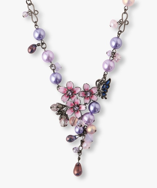 【ANNA SUI】即対応 夜桜と蝶モチーフ ネックレス ANNA SUI ネックレス 夜桜と蝶モチーフ レディース : ZOZOTOWN
