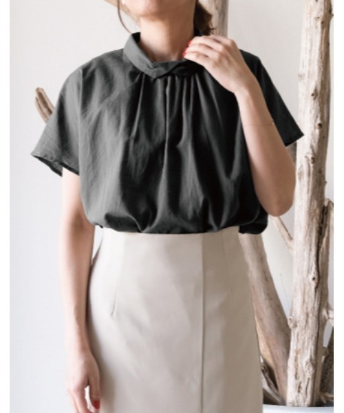 【今季完売品】bunon リネンコットン バックボタン ブラウス 通販 バックボタン ブラウス BUNON ブノン Back Button Blouse バック