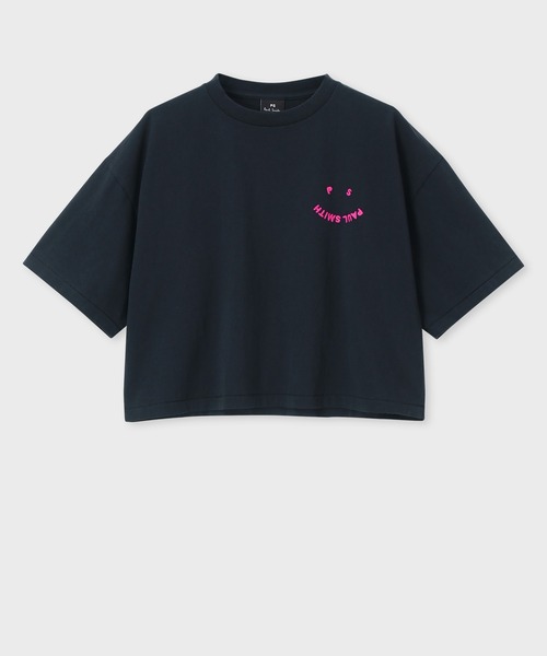 tシャツ ウィメンズ ”Happy” クロップド 半袖Tシャツ / 155406 J340S レディース