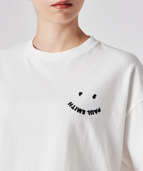 tシャツ ウィメンズ ”Happy” クロップド 半袖Tシャツ / 155406 J340S レディース