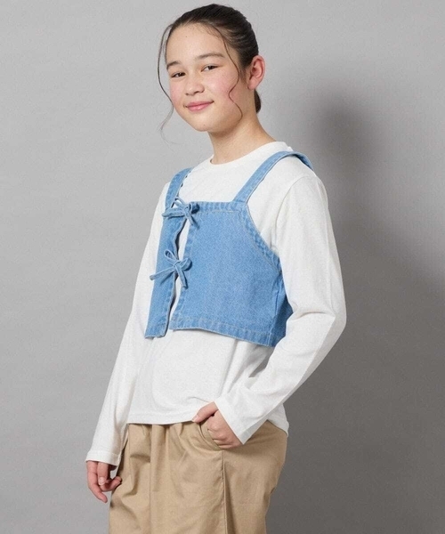 a.v.v（アー・ヴェ・ヴェ） tシャツ 「160」デニムビスチェセット