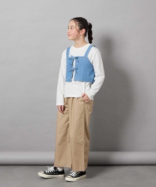 a.v.v（アー・ヴェ・ヴェ） tシャツ 「160」デニムビスチェセット
