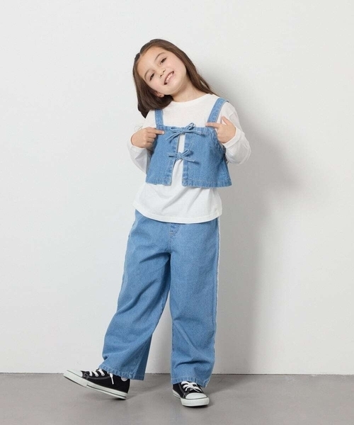 a.v.v（アー・ヴェ・ヴェ） tシャツ 「160」デニムビスチェセット