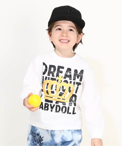 BABYDOLL（ベビードール） tシャツ 箔王冠メッセージロンT 0283K 