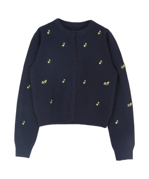 「titivate」 ニットカーディガン FREE ネイビー レディース_画像2