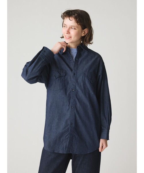 ブラウス シャツ MidiUmi デニムシャツ レディース