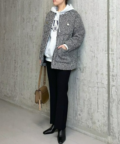 「RIVE DROITE」 ツイードジャケット FREE ブラック レディース_画像7