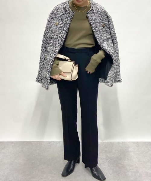 「RIVE DROITE」 ツイードジャケット FREE ブラック レディース_画像9